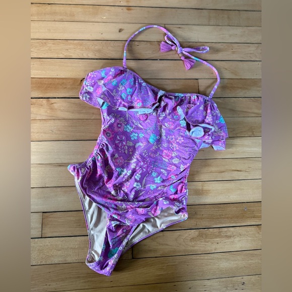 Spell & the Gypsy Collective flower child drill one piece swimsuit - Picture 3 of 11